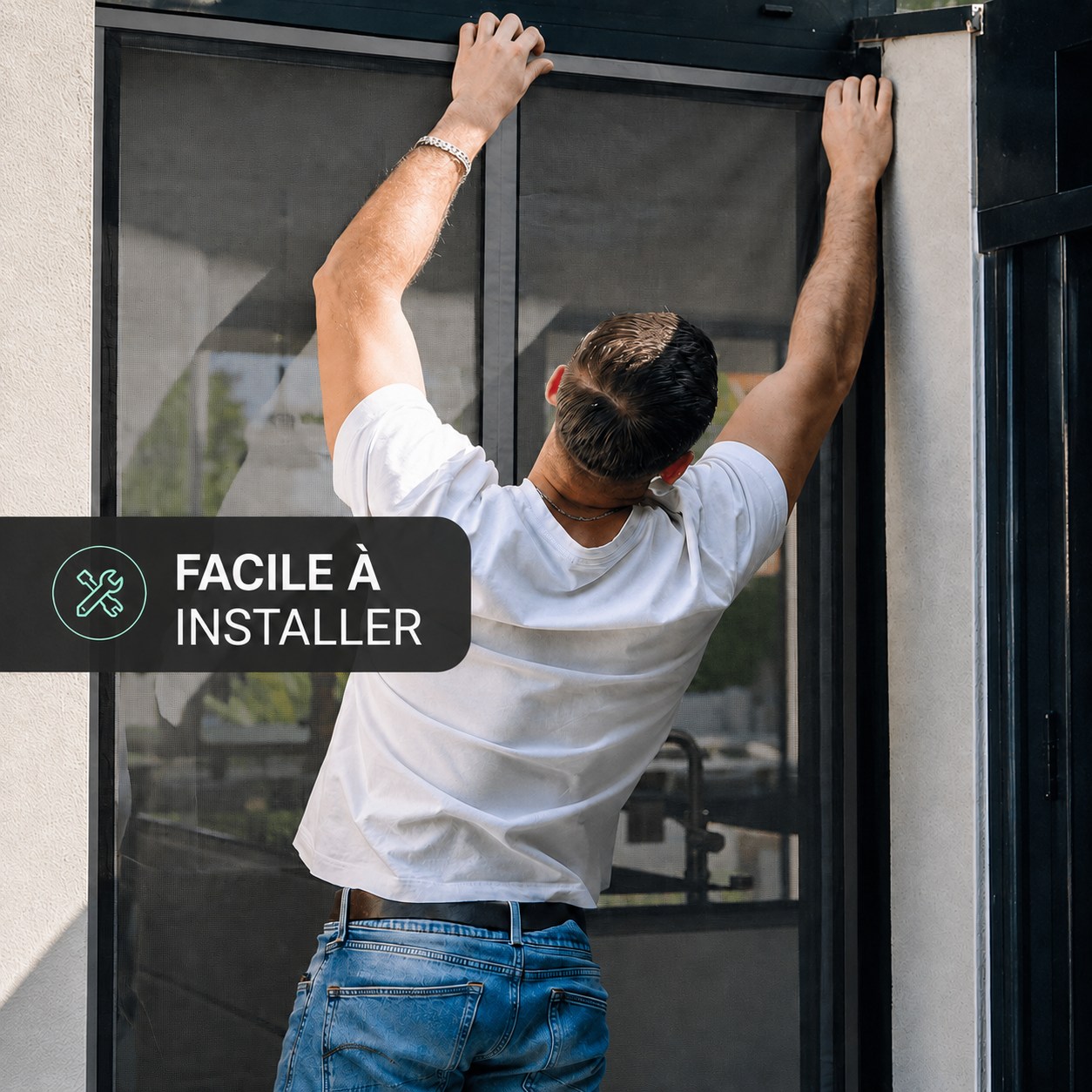Moustiquaire magnétique pour porte